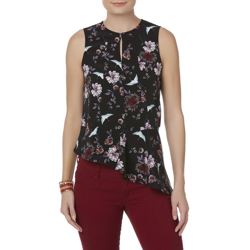 Floral peplum top